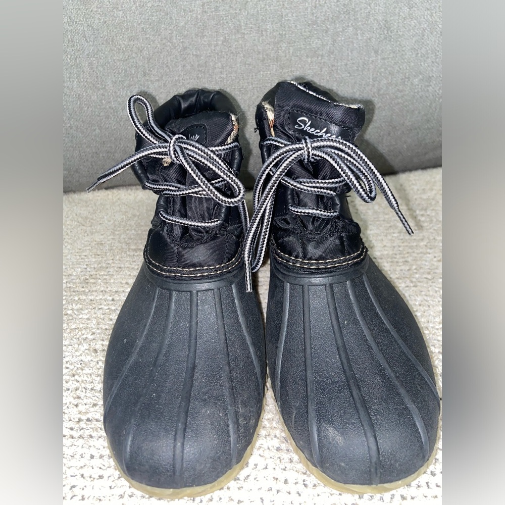 Skechers Snow Wet Weather Plaid Winter Ankle Boots Duck Boots - Picture 3 of 11
